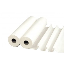 Drap d'examen blanc plastifié 50 x 38 cm - Carton de 6 rouleaux